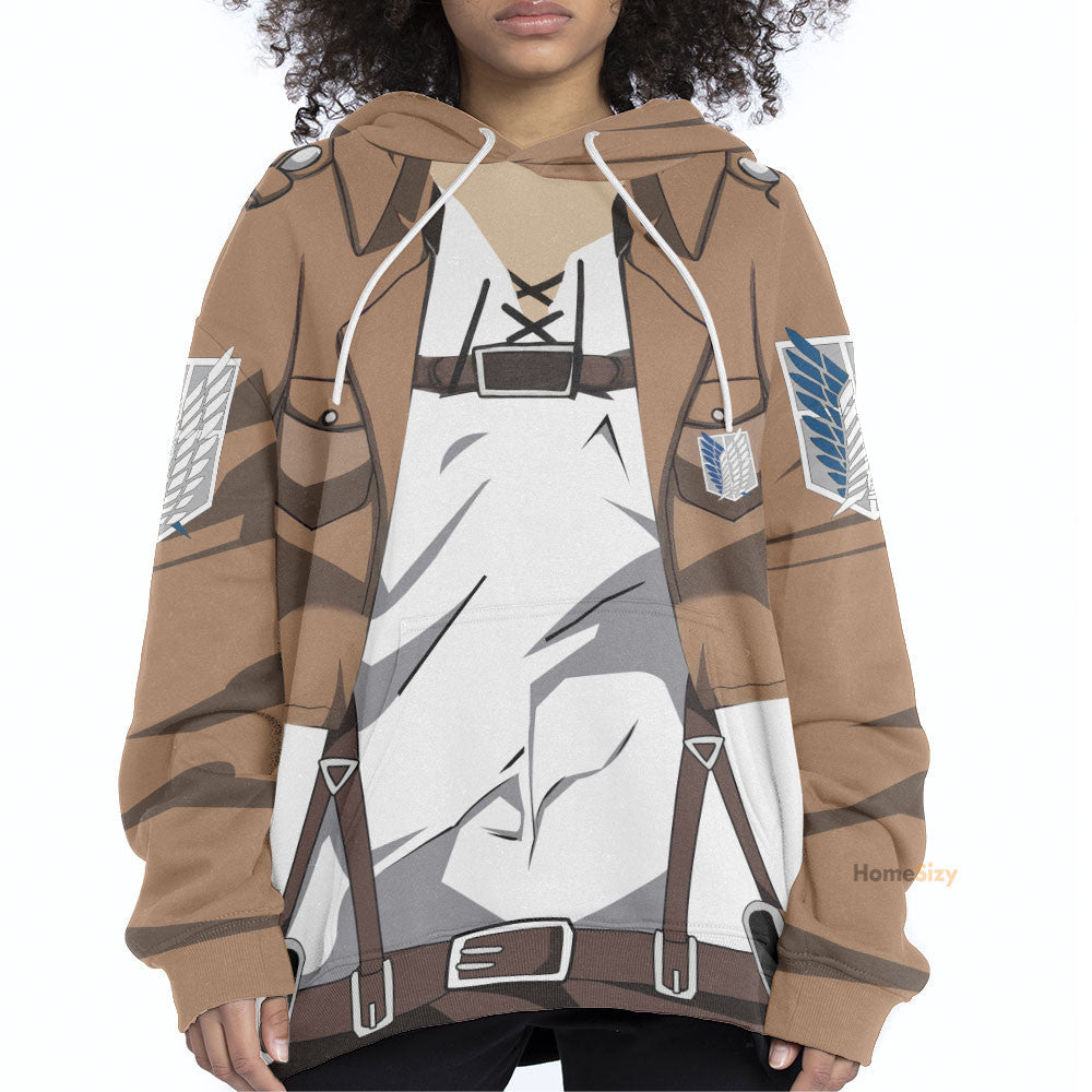 Attack On Titan Eren Yeager Custom Cosplay Costume Hoodie QT308904