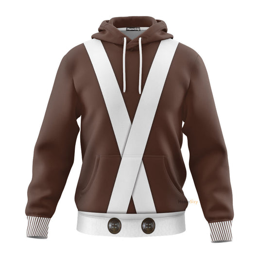 Willy Wonka Oompa Loompa Custom Cosplay Costume Hoodie QT205365Lb