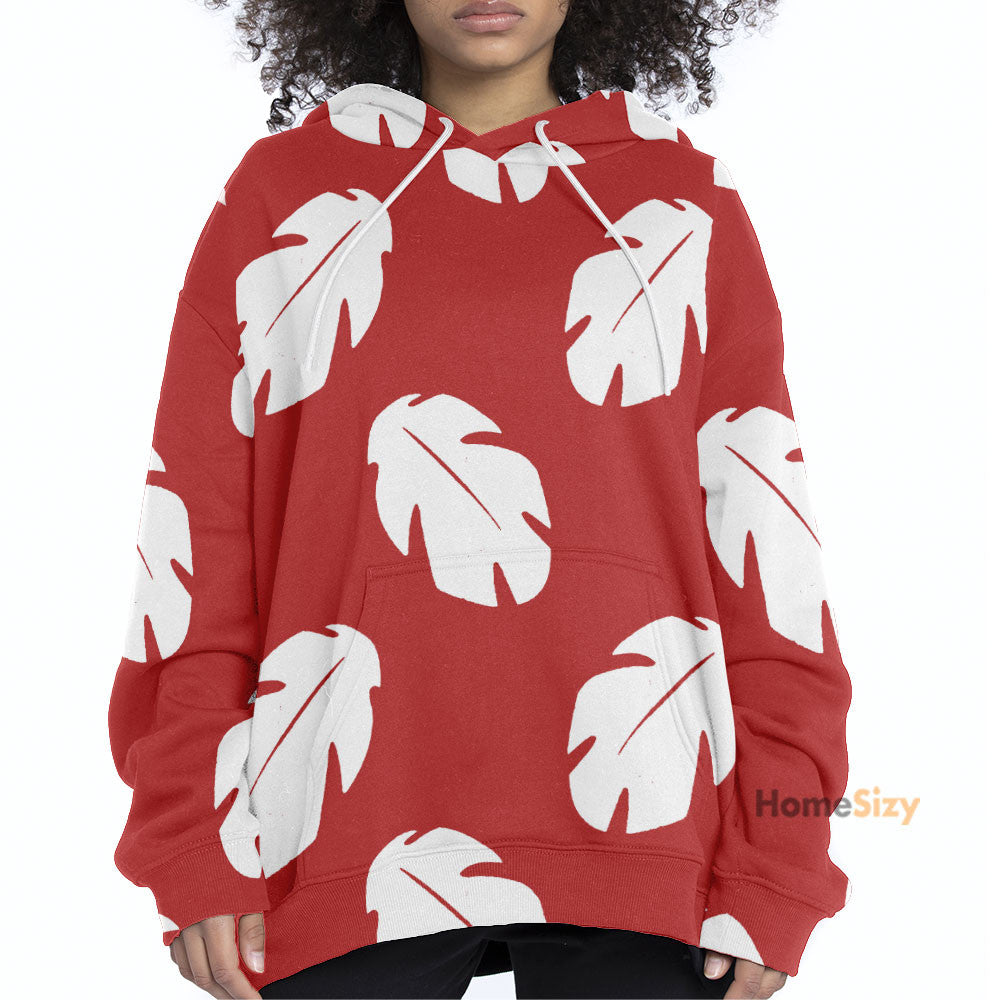 Lilo Hawaiian Floral Leaves Custom Hoodie QT207012Hf