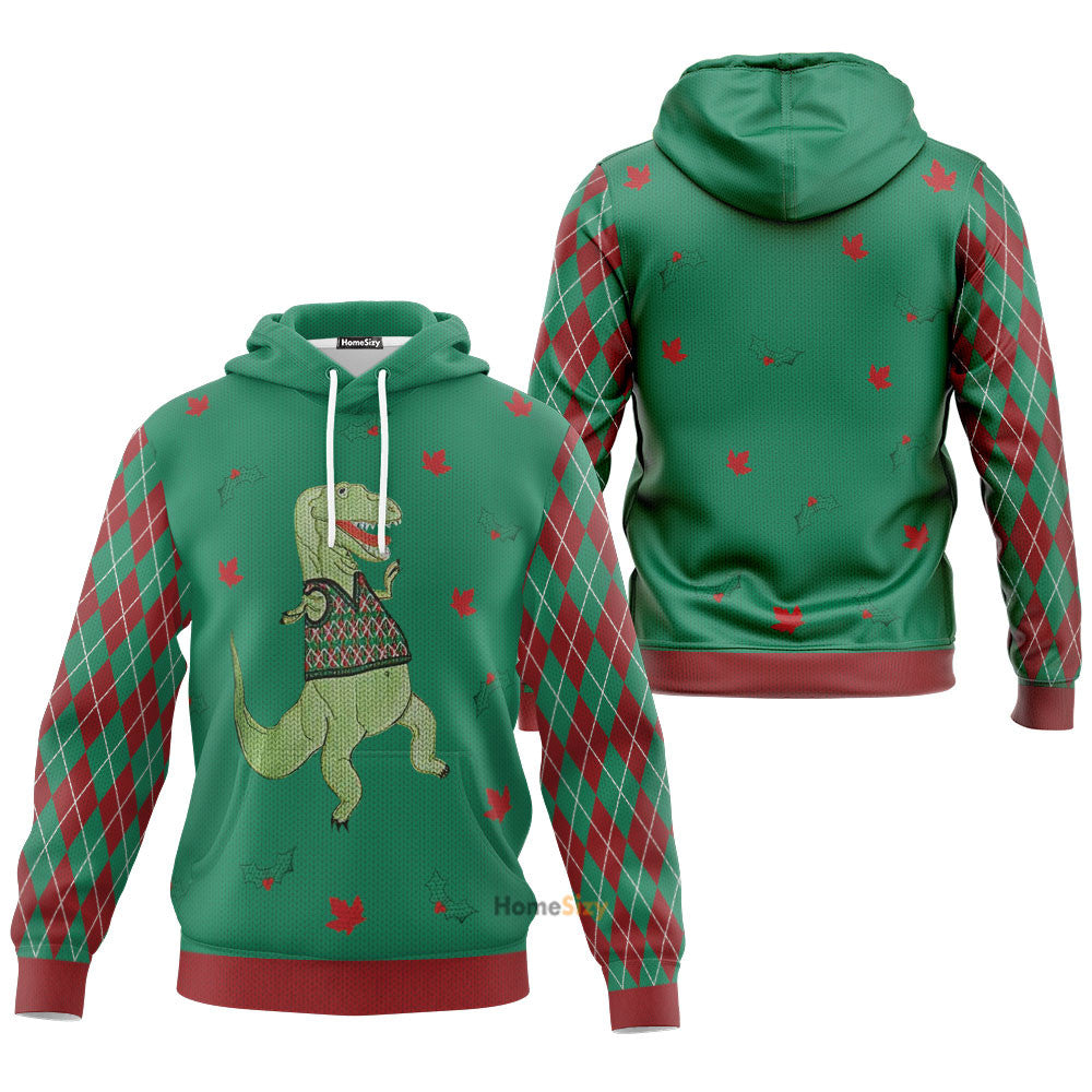Dinosaur Ugly Sweater Custom Hoodie QT207071Hc