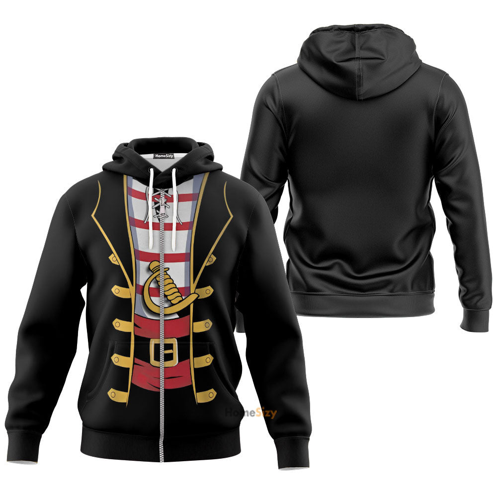 Funny Men's Pirate Custom Cosplay Costume T-shirt - Hoodies QT210706Hf