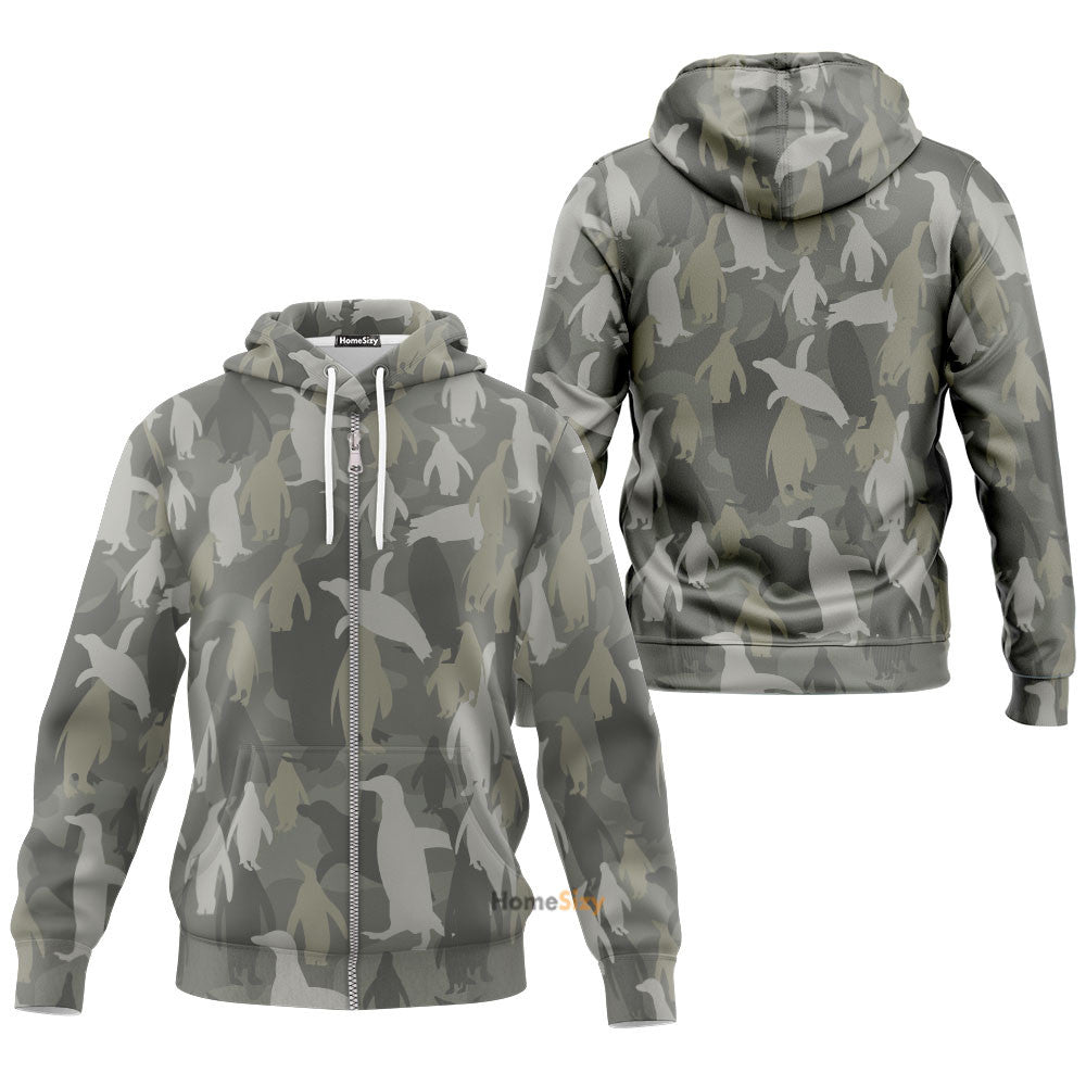 Penguins Camo Custom Tshirt Hoodie QT301139Tf