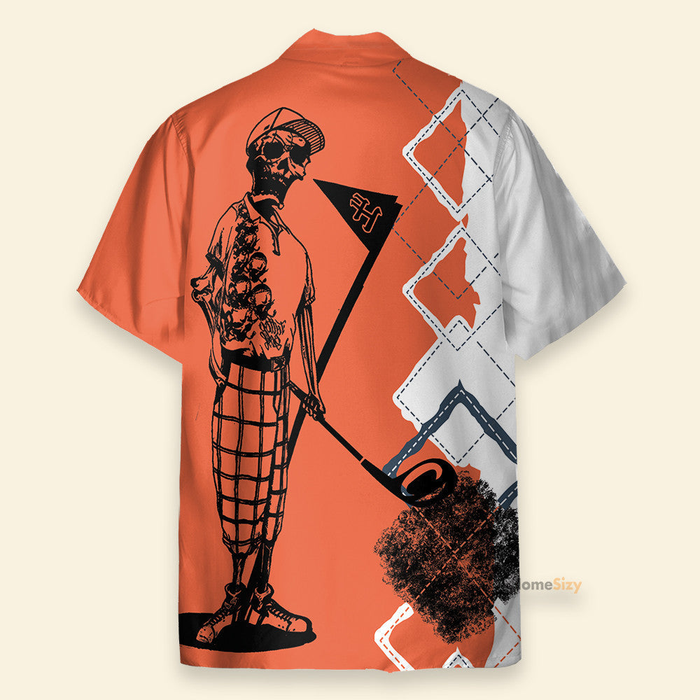 Your Hole Is My Goal Skull Golfer - Hawaiian Shirt