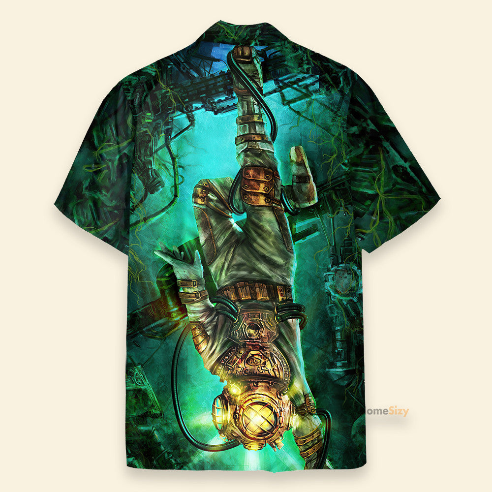 Scuba Diving Into The Ocean - Hawaiian Shirt