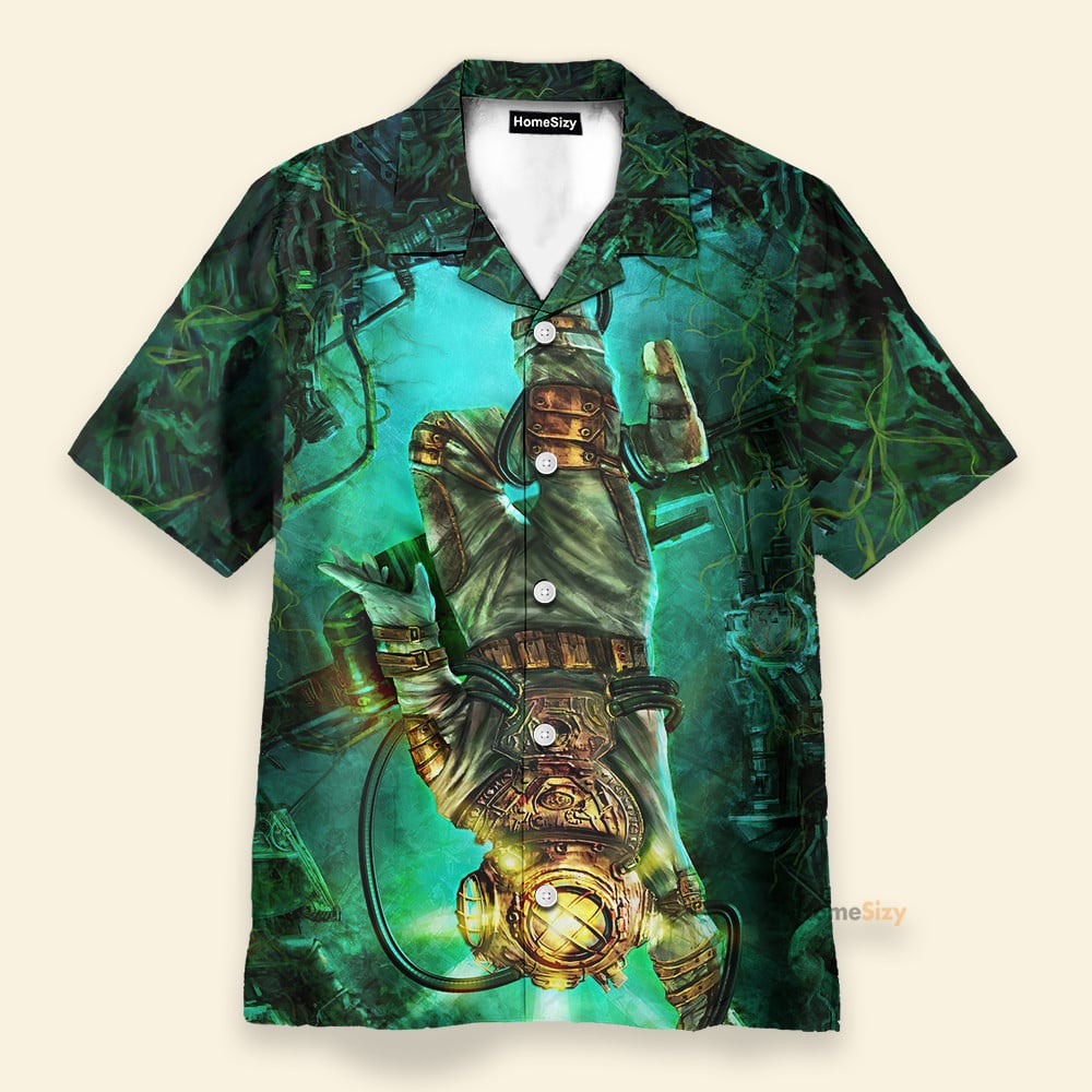 Scuba Diving Into The Ocean - Hawaiian Shirt