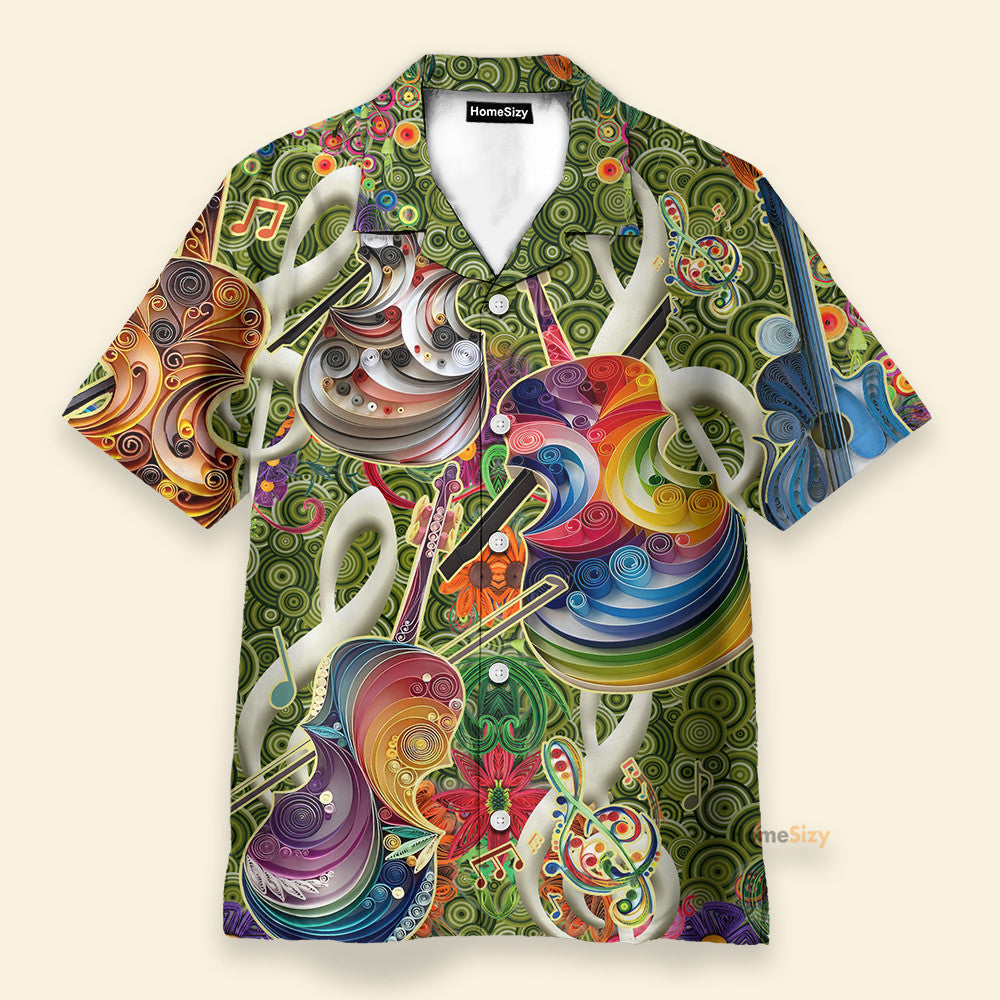 Colorful Soul Of Violin - Hawaiian Shirt