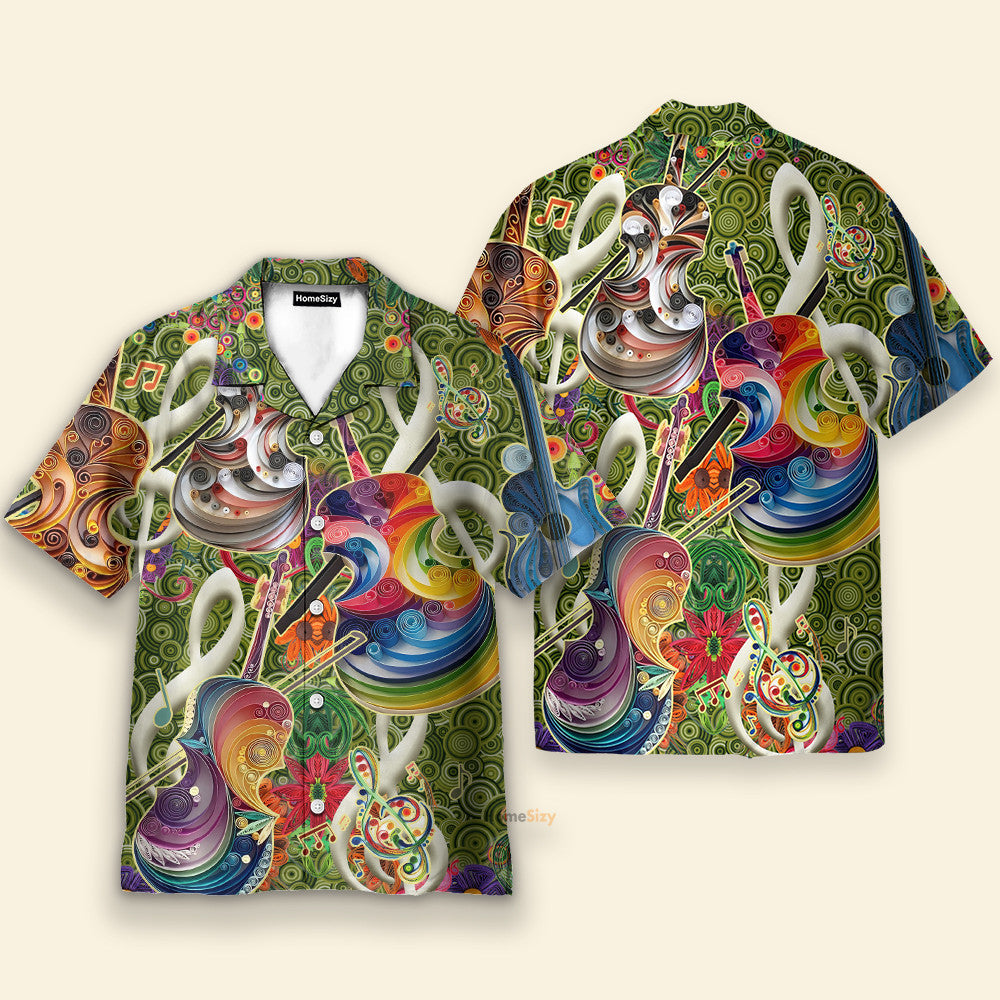 Colorful Soul Of Violin - Hawaiian Shirt