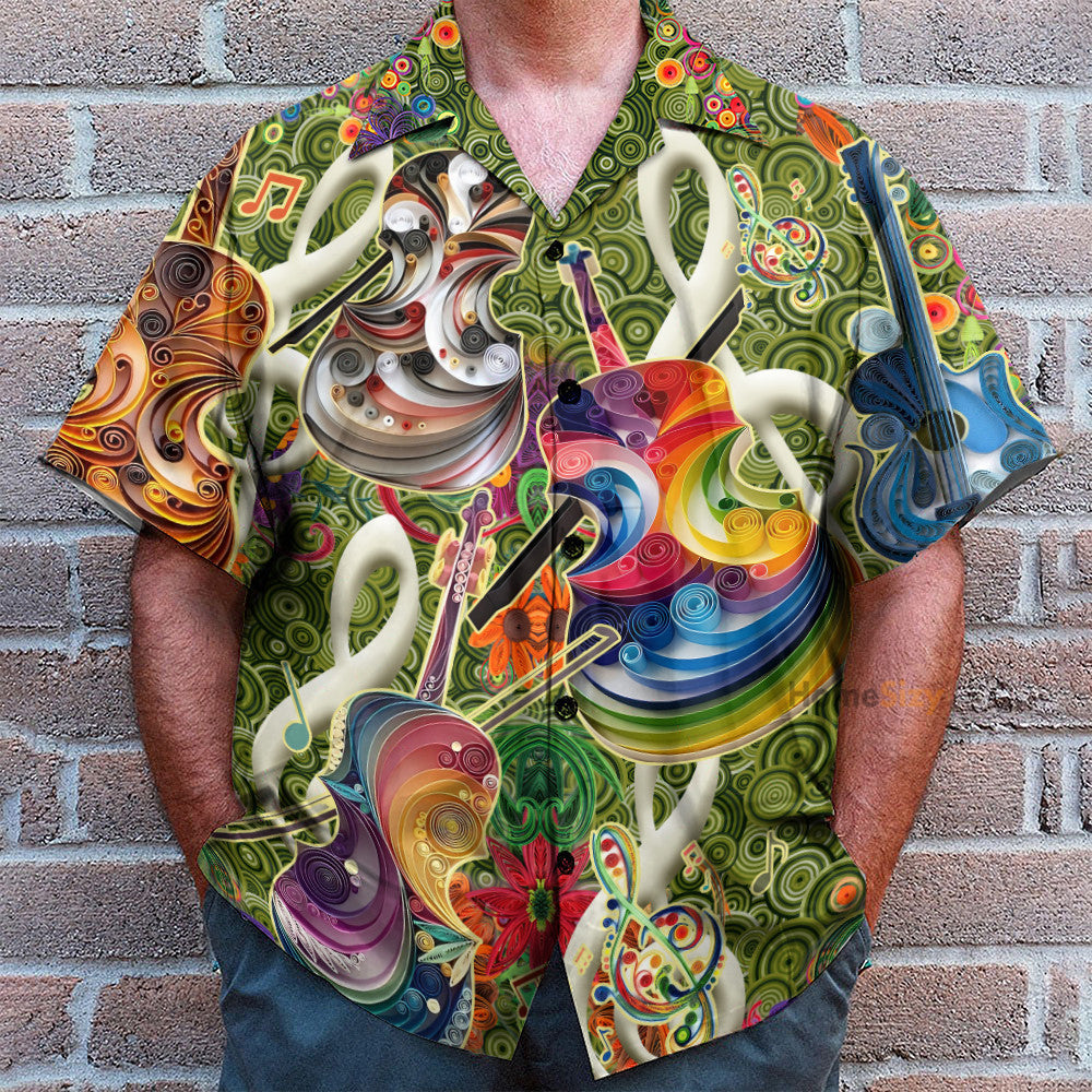 Colorful Soul Of Violin - Hawaiian Shirt