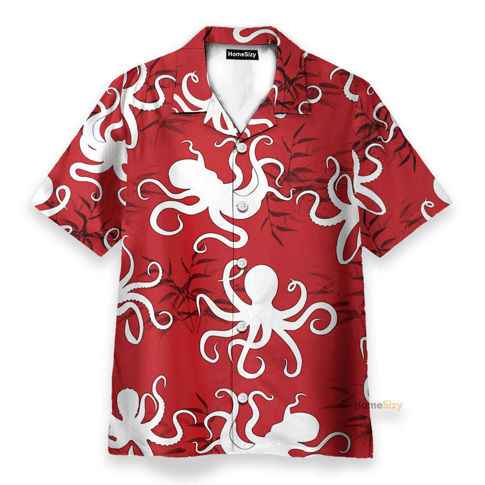 Amazing Octopus Funny Button's Up Shirts - Hawaiian Shirt & Beach Shorts