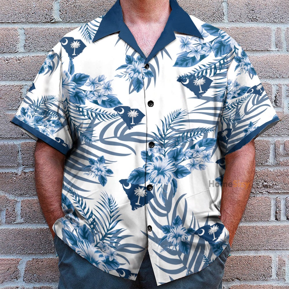 South Carolina Men's Button's Up Shirts - Hawaiian Shirt & Beach Shorts