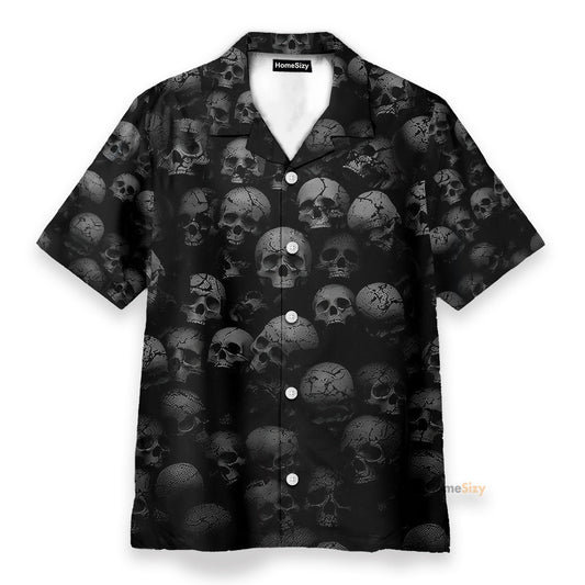 Skull Men's Button's Up Shirts - Hawaiian Shirt & Beach Shorts