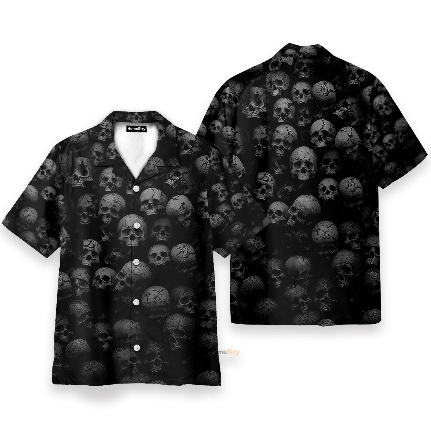 Skull Men's Button's Up Shirts - Hawaiian Shirt & Beach Shorts