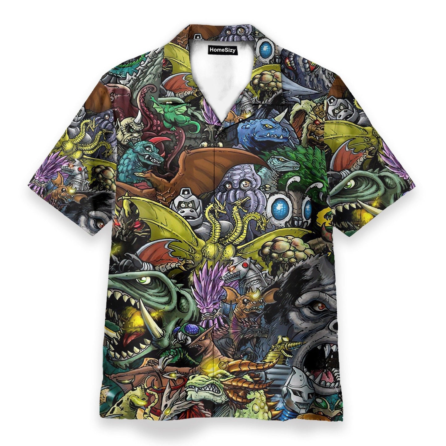Gadzillo Collage Kaiju Monsters Cosplay Costume - Hawaiian Shirt QT205182
