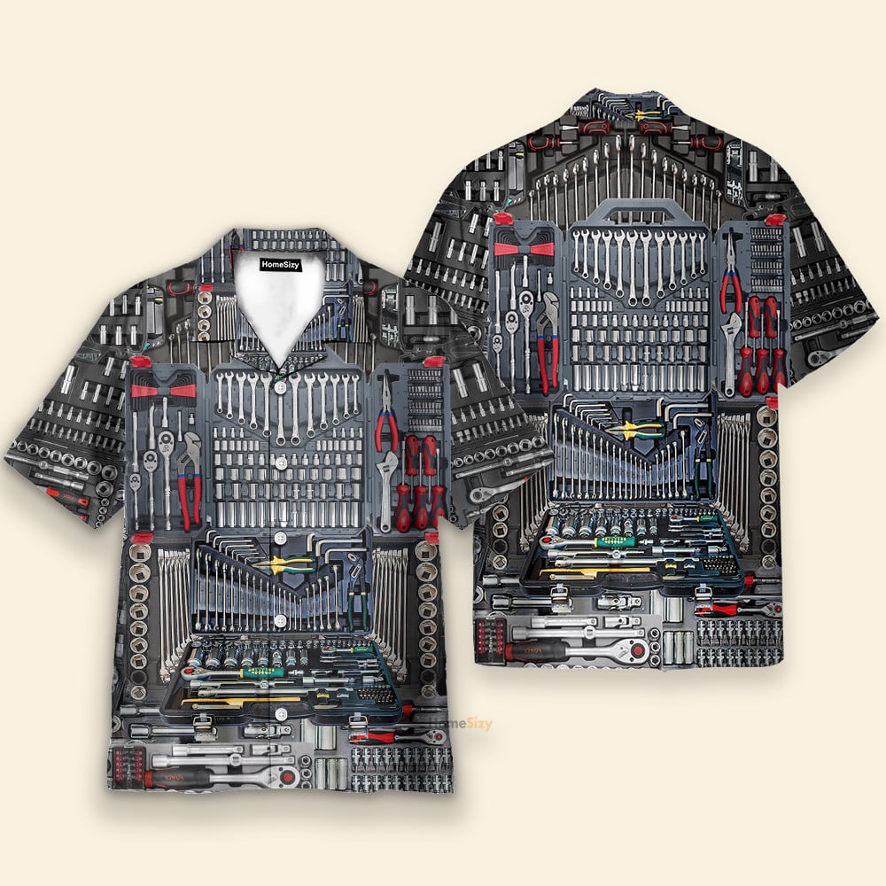 The Mechanic Tool Men's Button's Up Shirts - Hawaiian Shirt