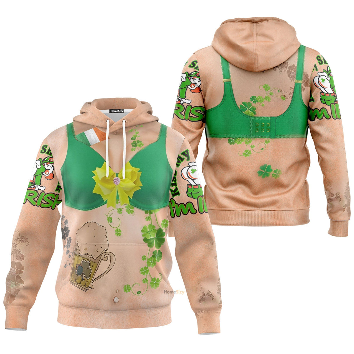 St. Patrick's Day Women Funny Ugly Custom Cosplay Costume T-Shirts Hoodie