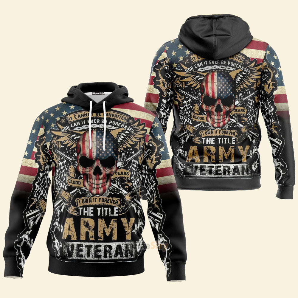 The Title Army Veteran Custom Hoodie Tshirt Sweatshirt