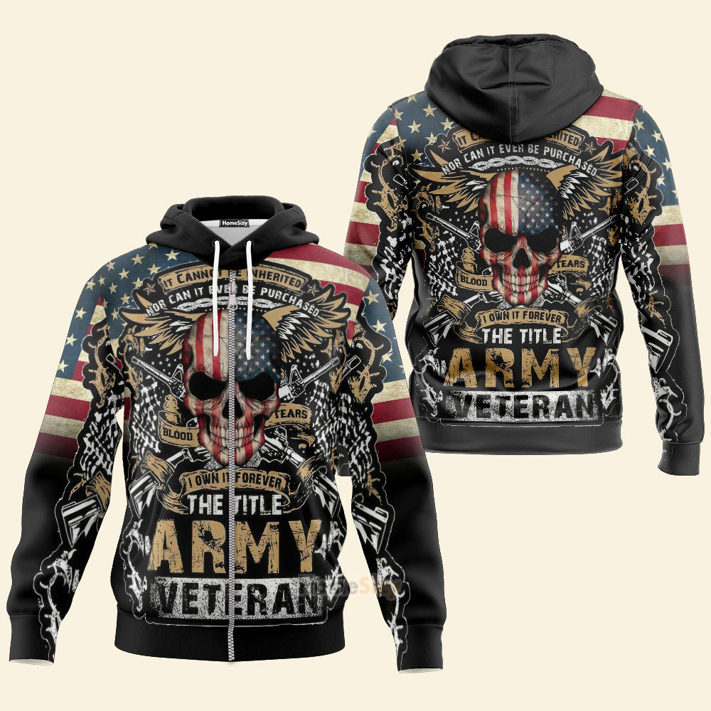 The Title Army Veteran Custom Hoodie Tshirt Sweatshirt
