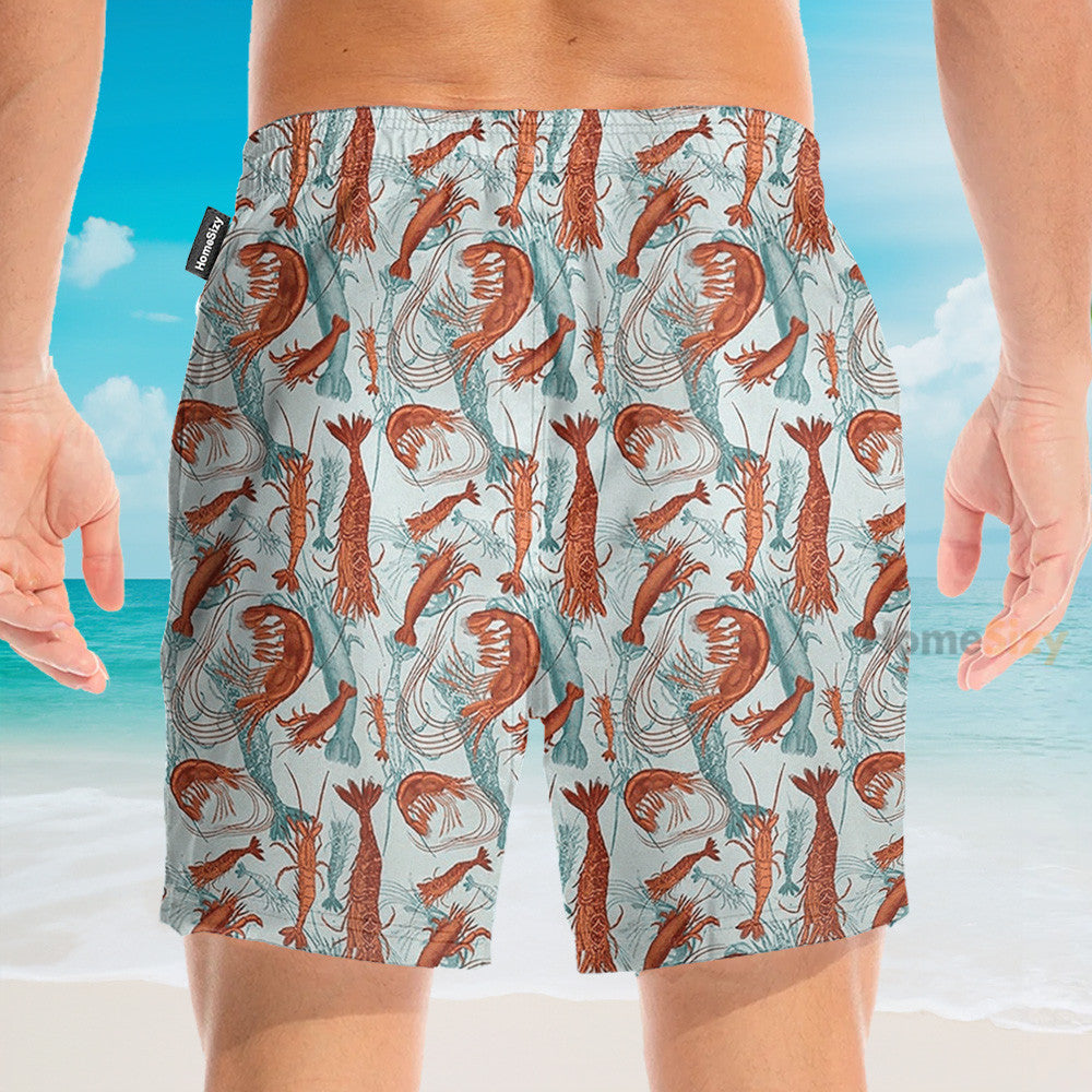 Summer Seafood Shrimps Fan - Hawaiian Shirt & Beach Shorts