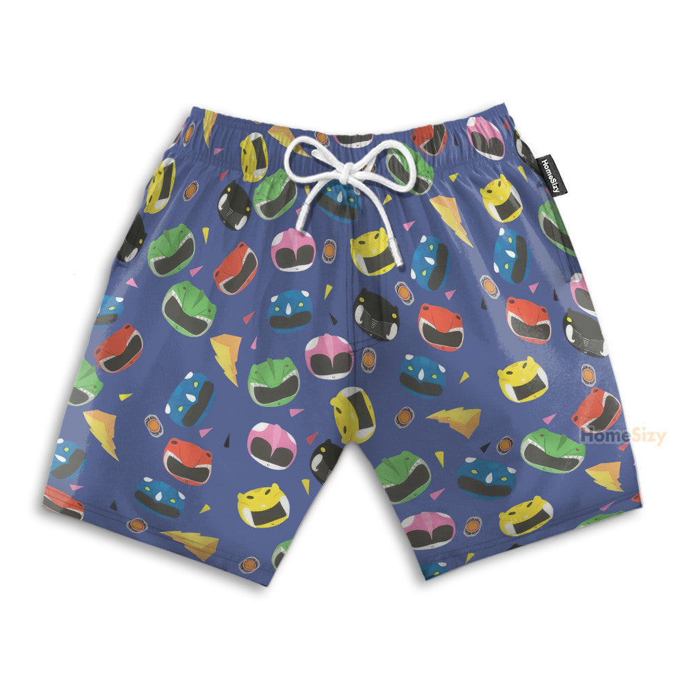 Mighty Morphin Power Rangers Cosplay Costumes - Hawaiian Shirt & Beach Shorts