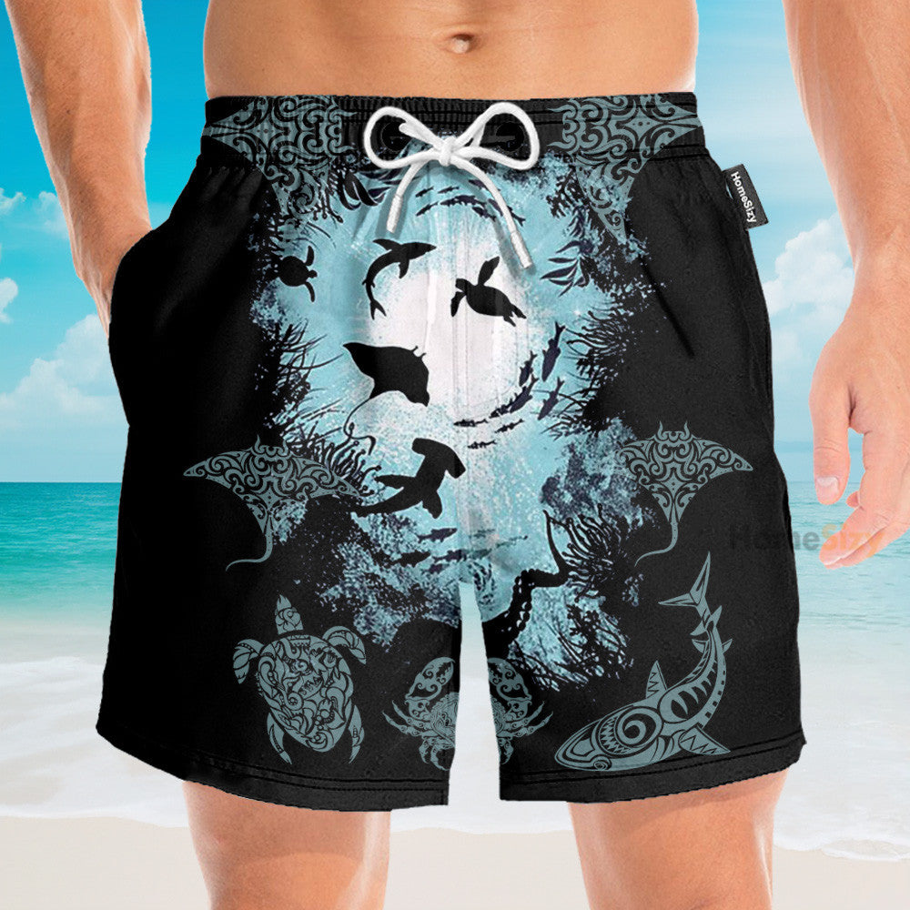 Deep Ocean World - Hawaiian Shirt & Beach Shorts
