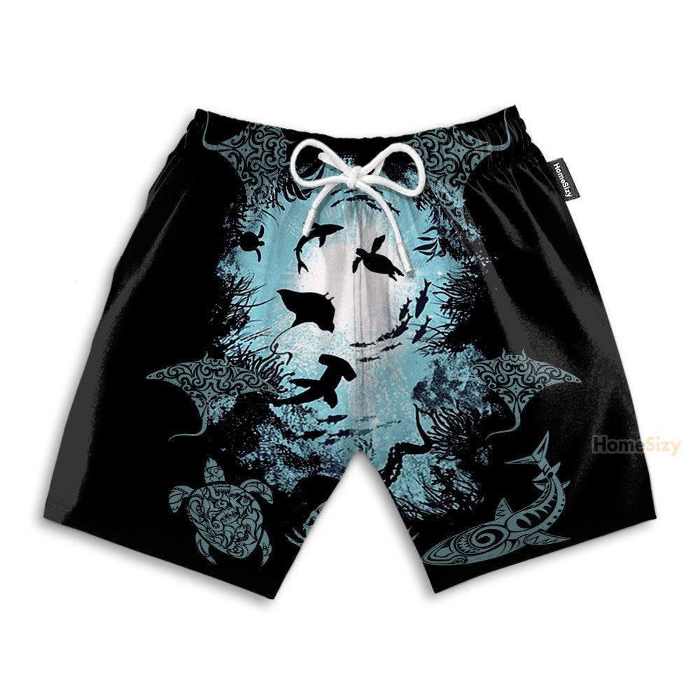 Deep Ocean World - Hawaiian Shirt & Beach Shorts