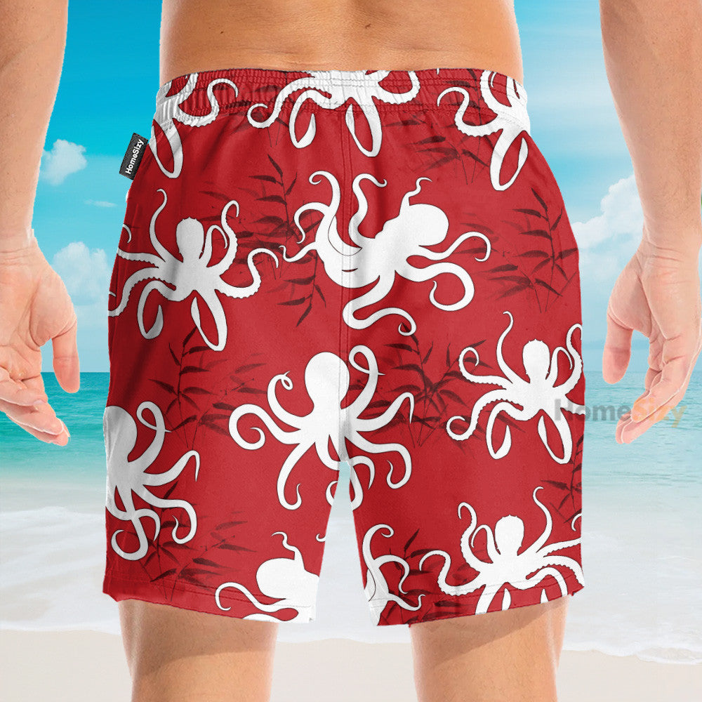 Amazing Octopus Funny Button's Up Shirts - Hawaiian Shirt & Beach Shorts