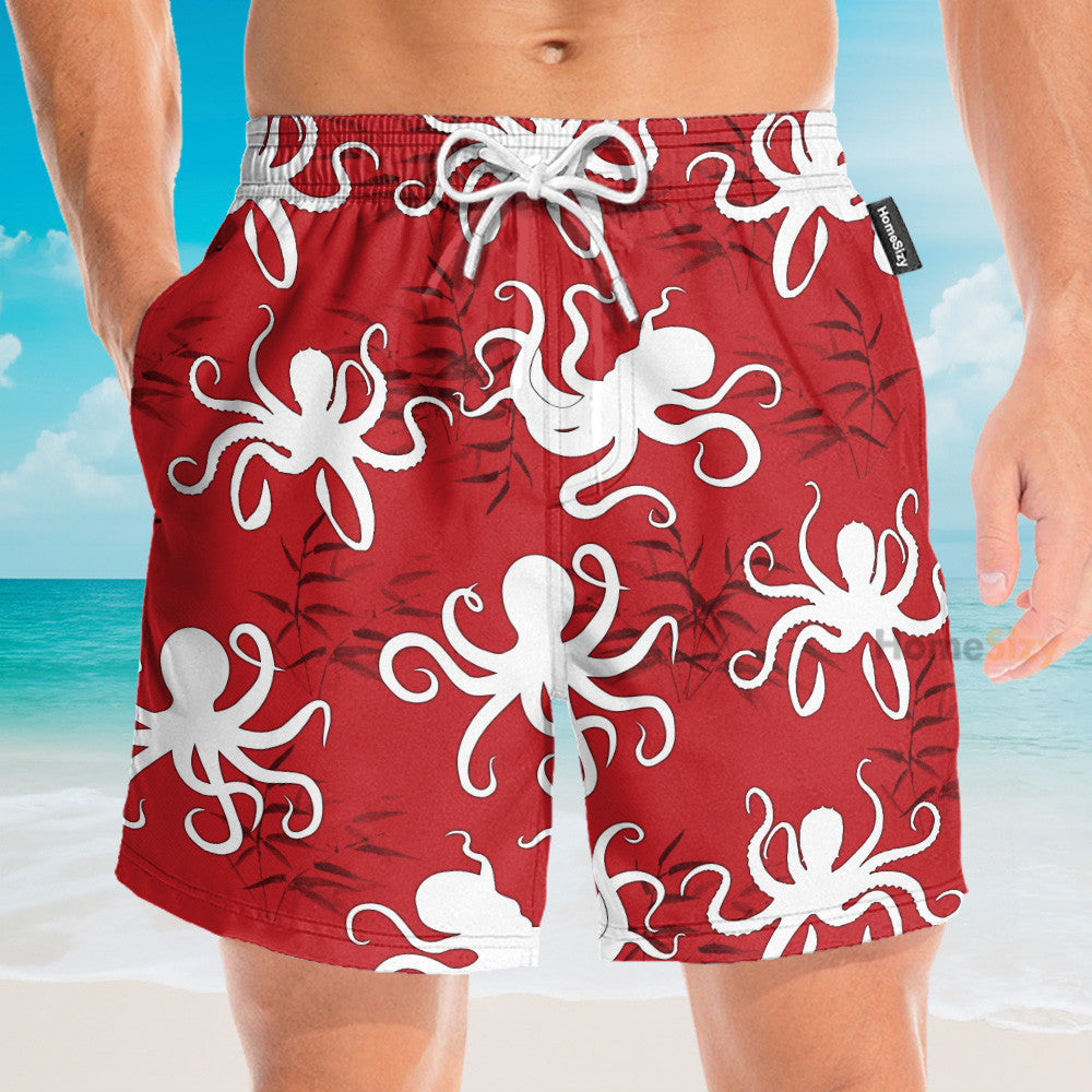 Amazing Octopus Funny Button's Up Shirts - Hawaiian Shirt & Beach Shorts