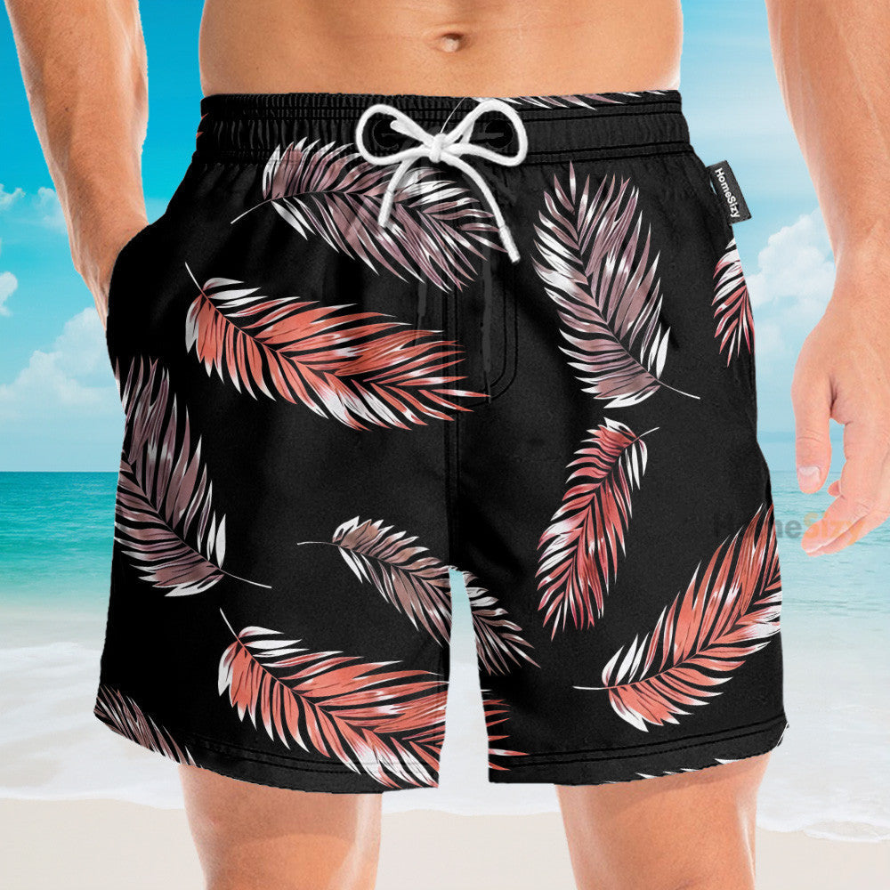 Awesome Leaves Men's Button's Up Shirts - Hawaiian Shirt & Beach Shorts