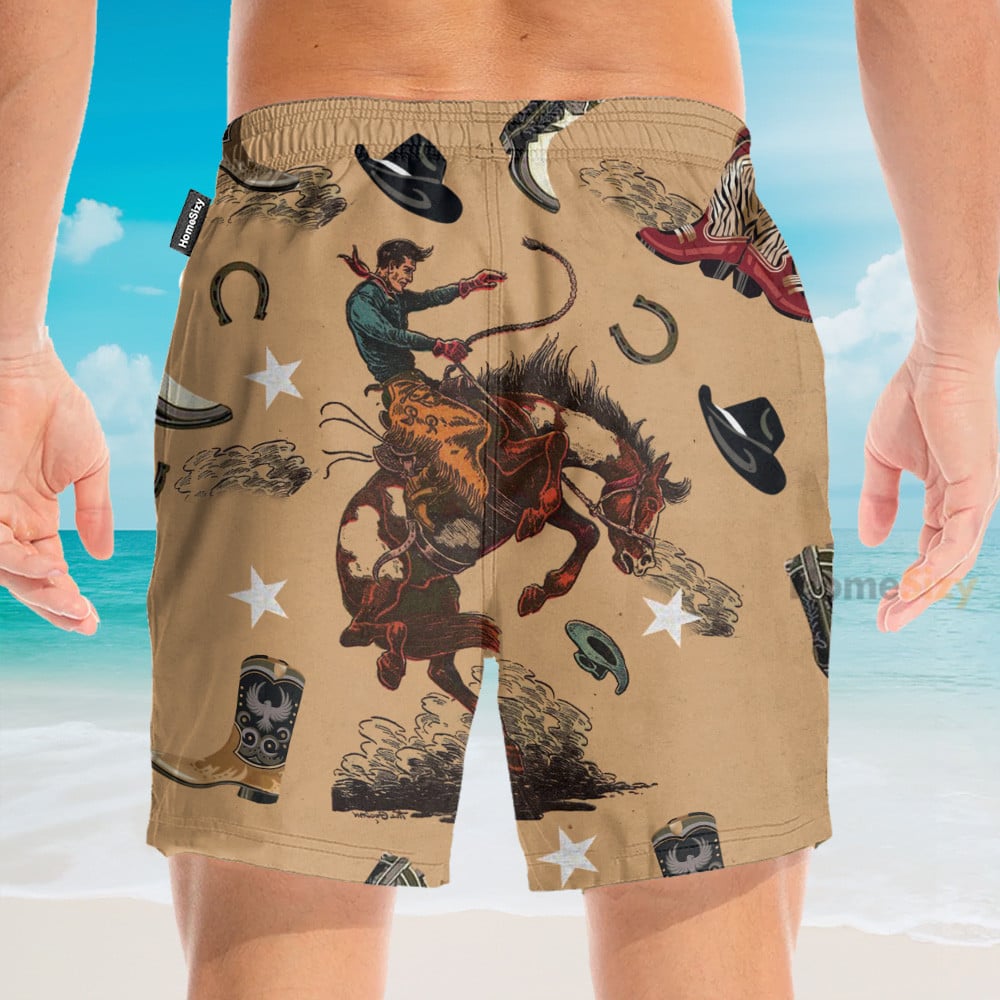 Cowboy Life Men's Button's Up Shirts - Hawaiian Shirt & Beach Shorts