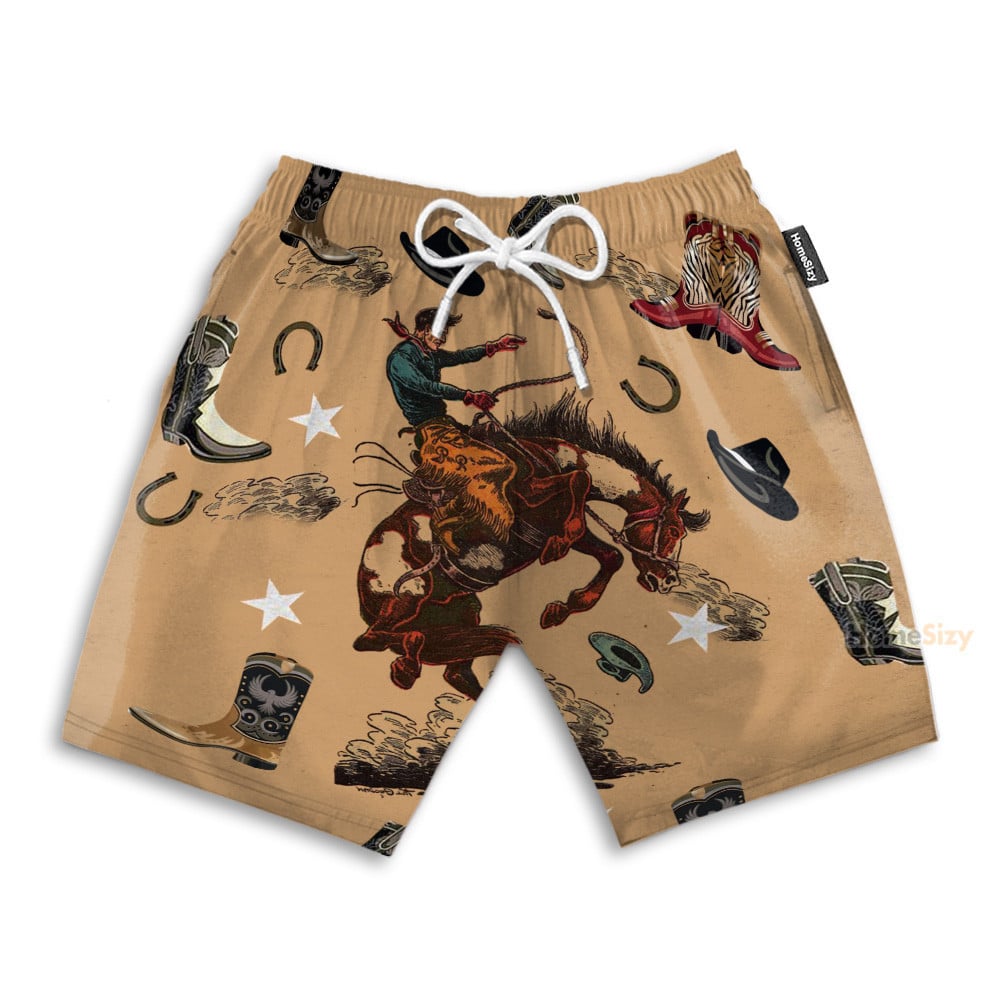 Cowboy Life Men's Button's Up Shirts - Hawaiian Shirt & Beach Shorts