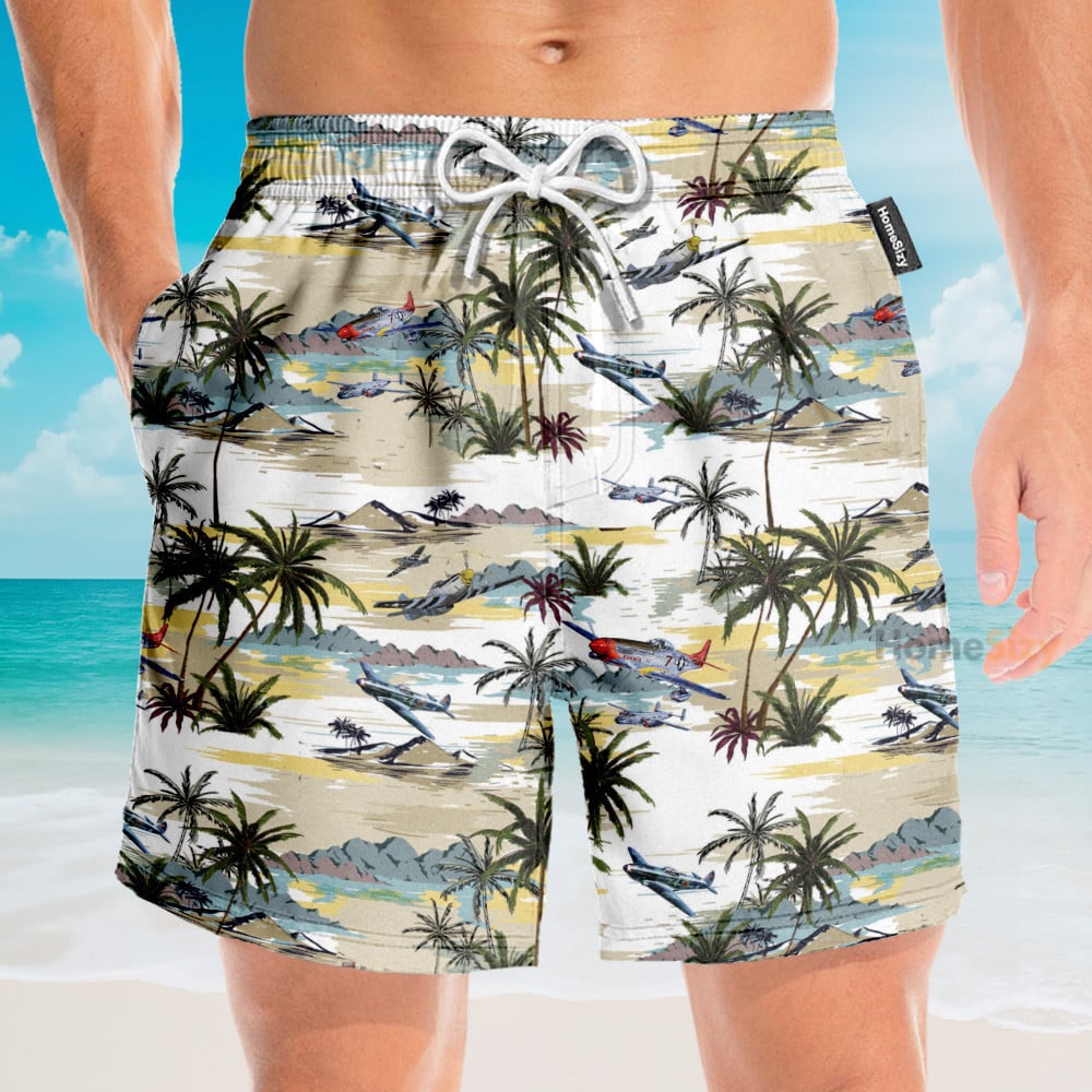 Aircraft Men's Button's Up Shirts - Hawaiian Shirt & Beach Shorts