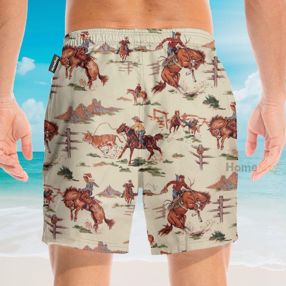 Rodeo Men's Button's Up Shirts - Hawaiian Shirt & Beach Shorts