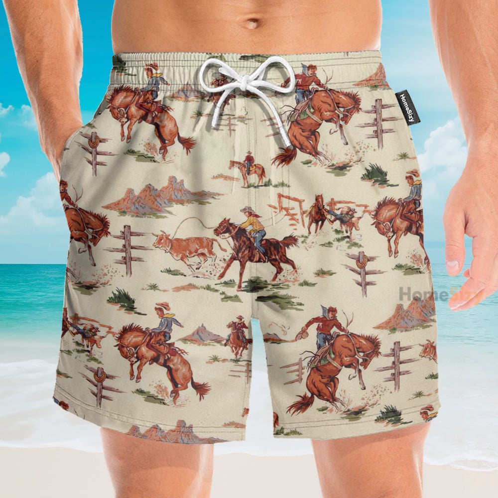 Rodeo Men's Button's Up Shirts - Hawaiian Shirt & Beach Shorts