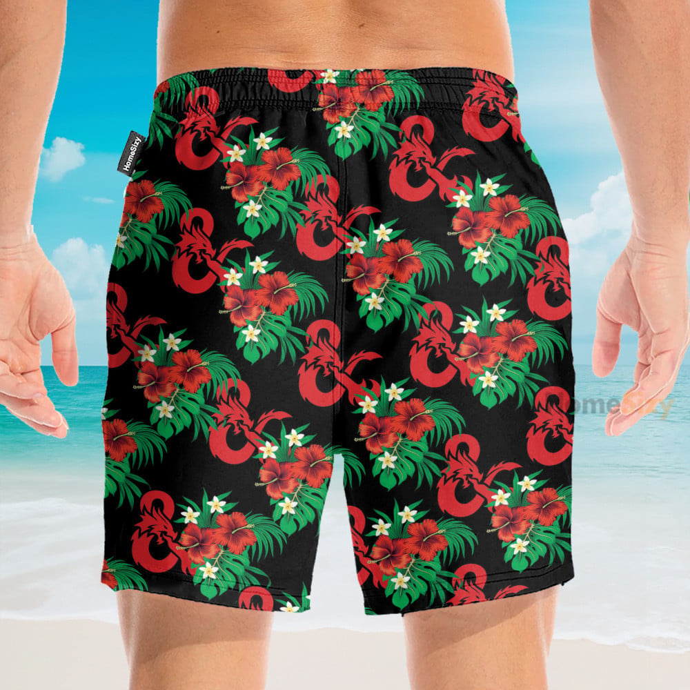 Dungeons And Dragons Game Men's Button's Up Shirts - Hawaiian Shirt & Beach Shorts