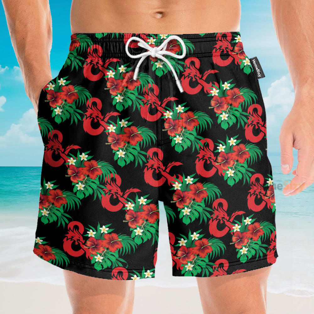Dungeons And Dragons Game Men's Button's Up Shirts - Hawaiian Shirt & Beach Shorts