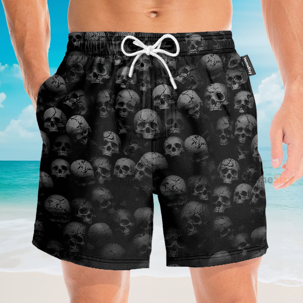 Skull Men's Button's Up Shirts - Hawaiian Shirt & Beach Shorts