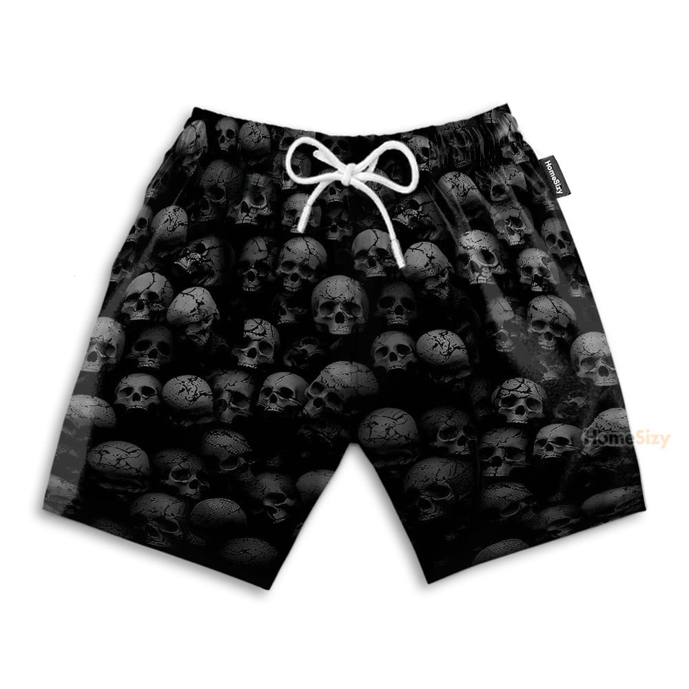 Skull Men's Button's Up Shirts - Hawaiian Shirt & Beach Shorts