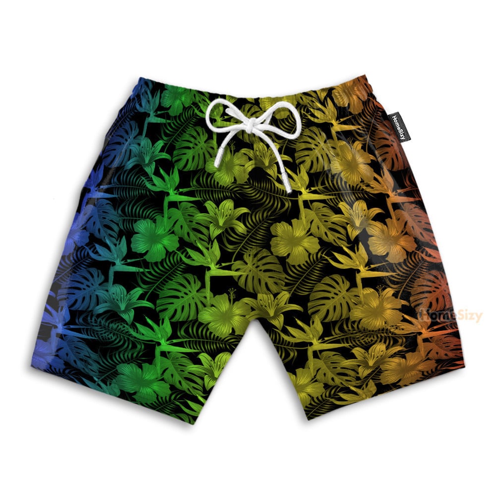 Light Colorful Tropical - Hawaiian Shirt & Beach Shorts