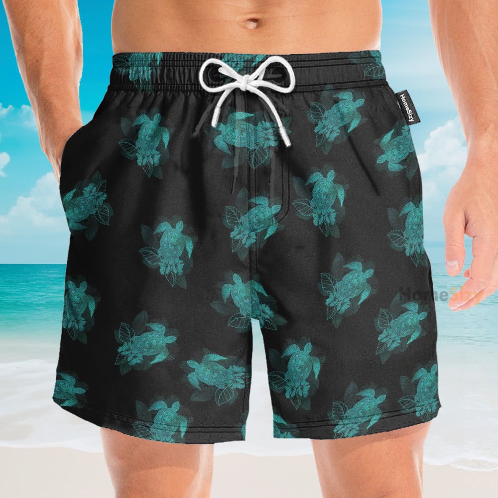Turtle Summer Men's Button's Up Shirts - Hawaiian Shirt & Beach Shorts