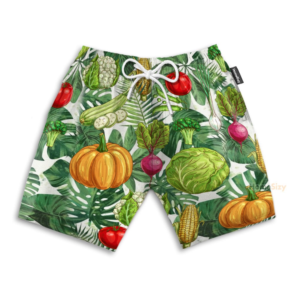 Vegetables Funny Button's Up Shirts - Hawaiian Shirt & Beach Shorts