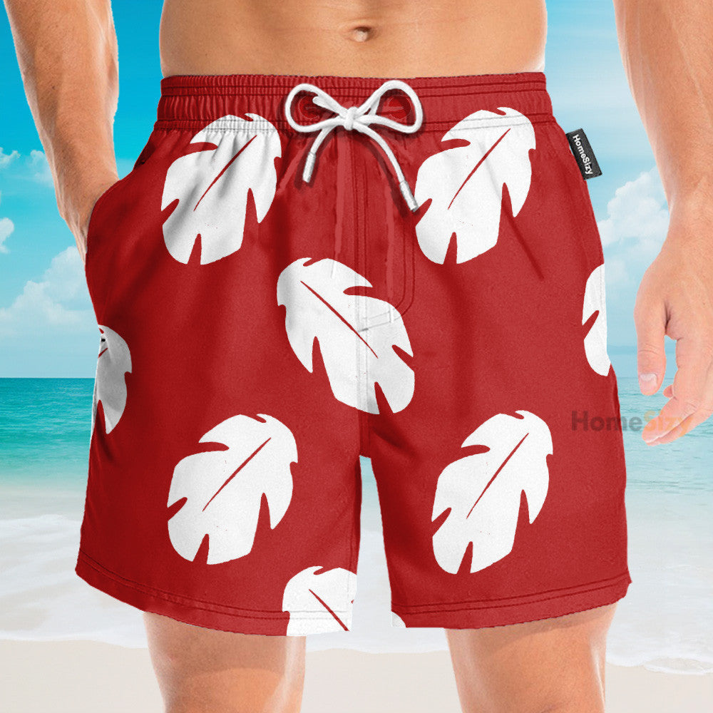 Lilo Floral Leaves Cosplay Costume - Hawaiian Shirt & Beach Shorts QT203621