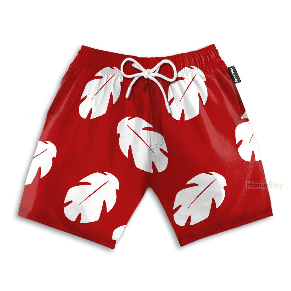 Lilo Floral Leaves Cosplay Costume - Hawaiian Shirt & Beach Shorts QT203621