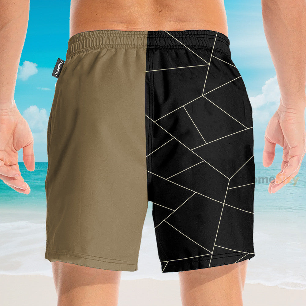 Golden Bitcoin Cryptocurrency - Hawaiian Shirt & Beach Shorts