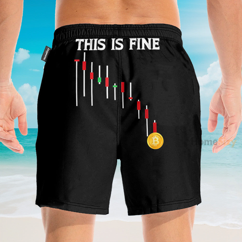 Bitcoin Just Hold It Men's Button's Up Shirts - Hawaiian Shirt & Beach Shorts