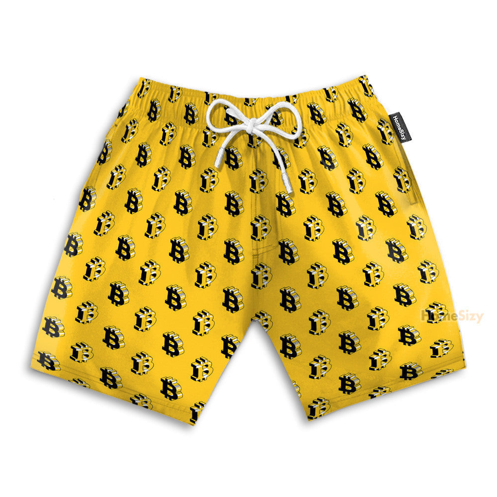Isometric Bitcoin Cryptocurrency - Hawaiian Shirt & Beach Shorts QT4111801