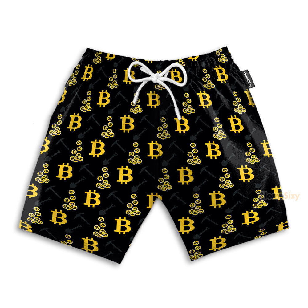 Cryptocurrency Bitcoin Miner Men's Button's Up Shirts - Hawaiian Shirt & Beach Shorts