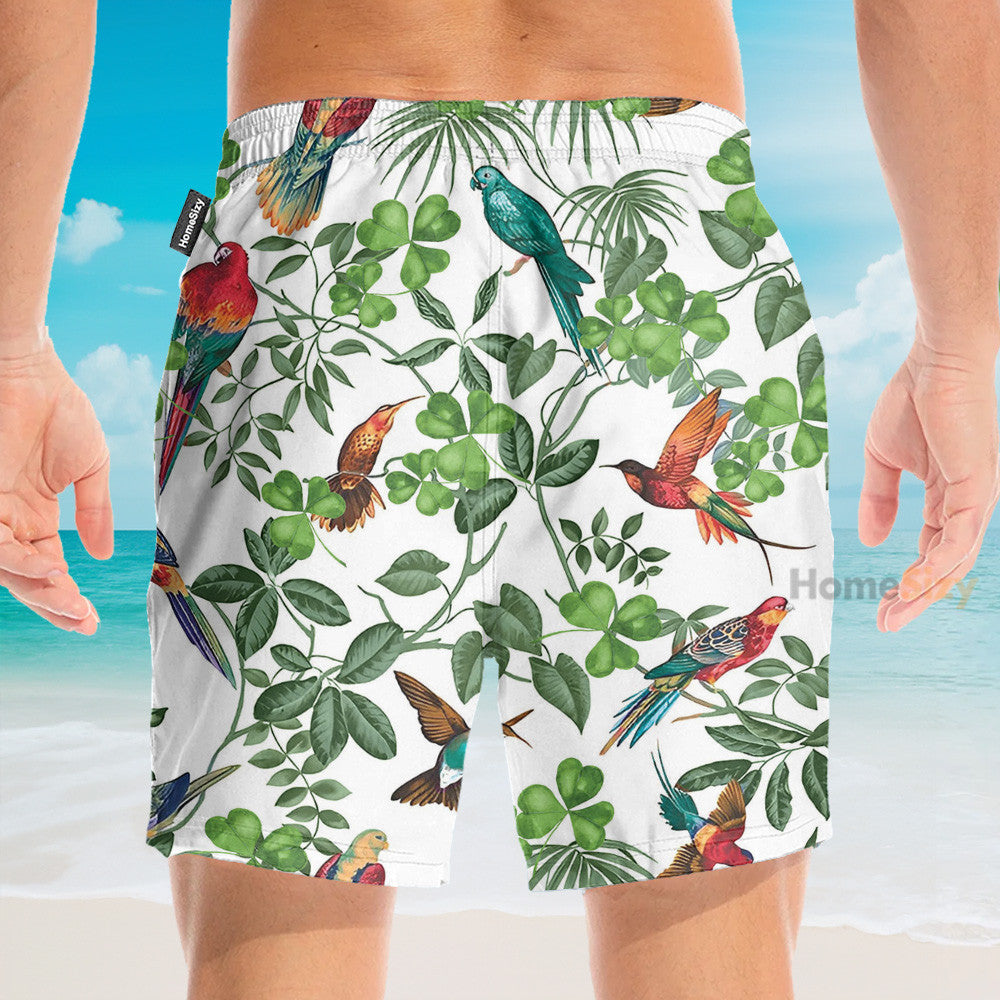 The Celtic Cross Harp Irish Shamrock - Hawaiian Shirt & Beach Shorts