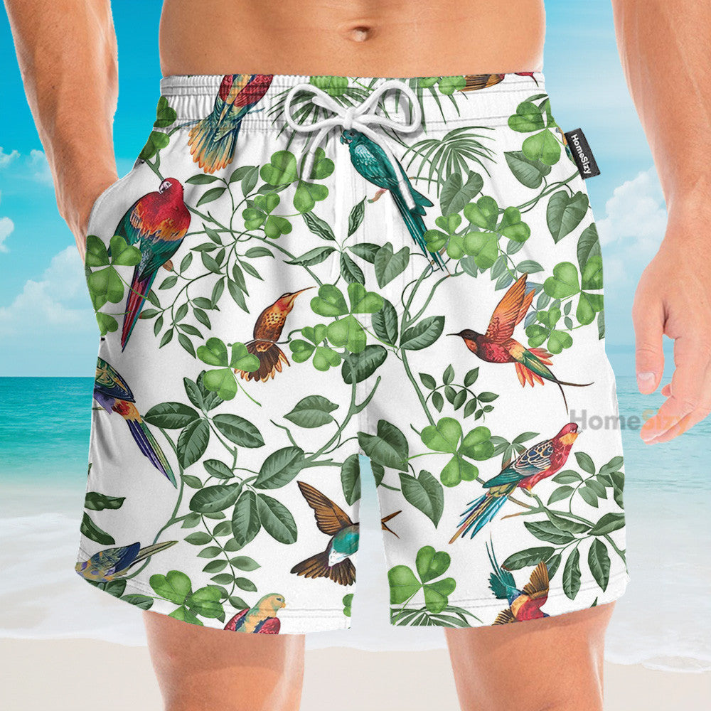 The Celtic Cross Harp Irish Shamrock - Hawaiian Shirt & Beach Shorts