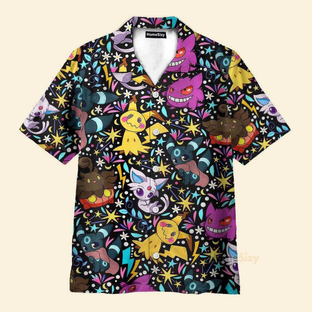 Ghost PoMo Seamless Pattern - Hawaiian Shirt