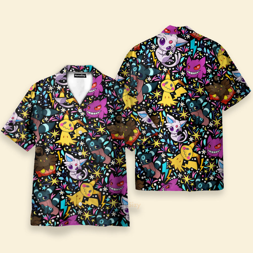 Ghost PoMo Seamless Pattern - Hawaiian Shirt